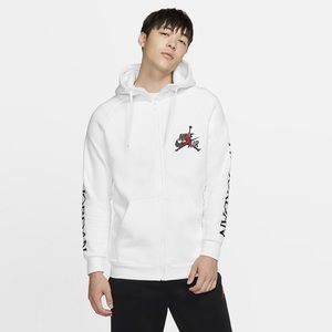 Men’s Jordan Classics Full-Zip Hoodie(White)